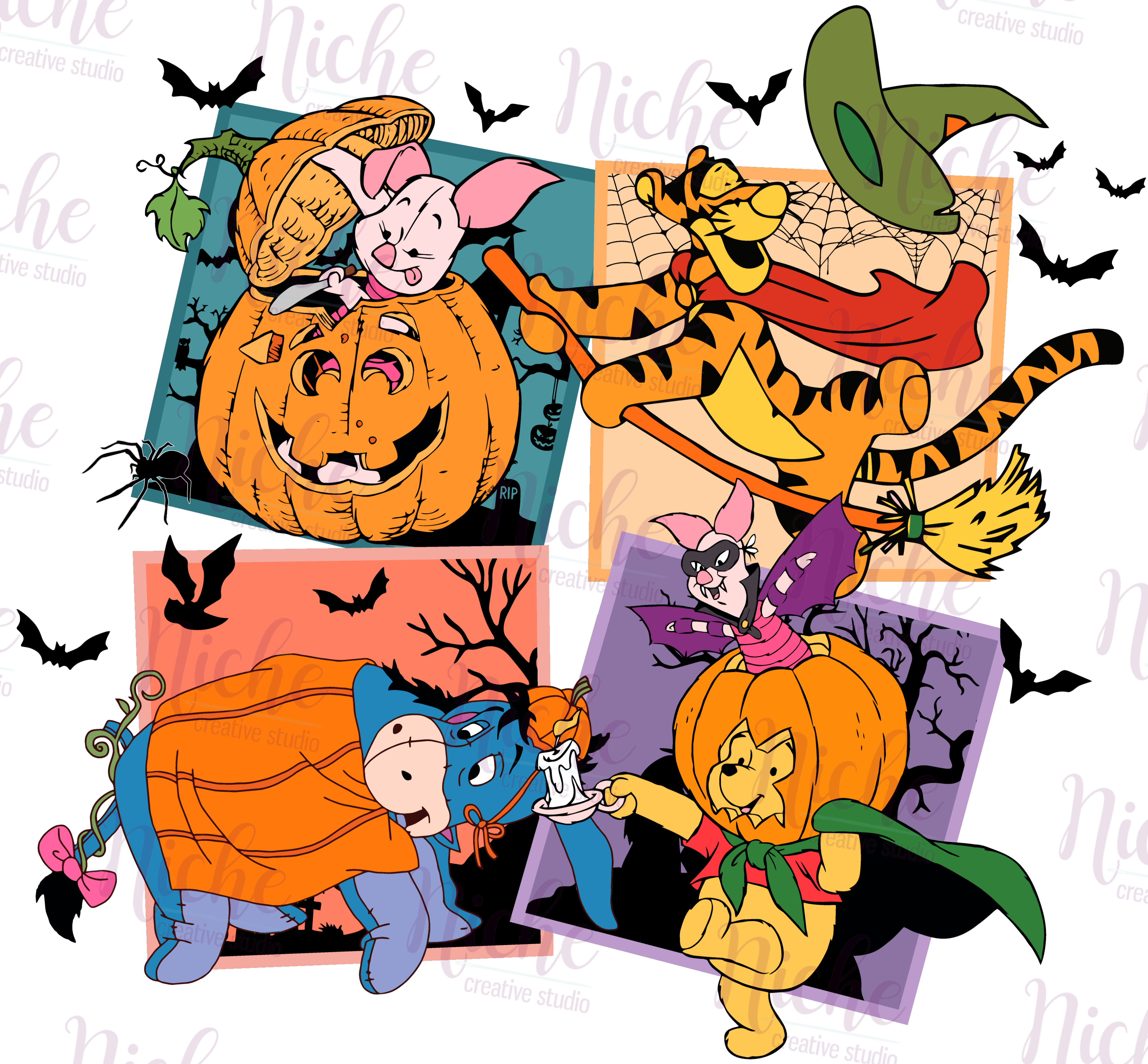 DIS908 Winnie the Pooh Halloween Decal – Niche Creative Studio