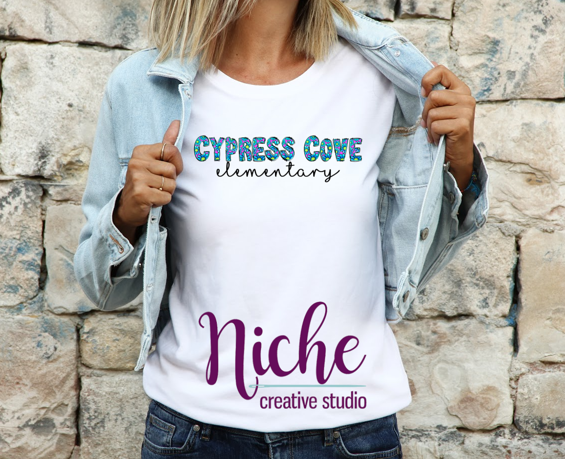 -DOO1822 Neon Blue Cypress Cove Elementary Decal