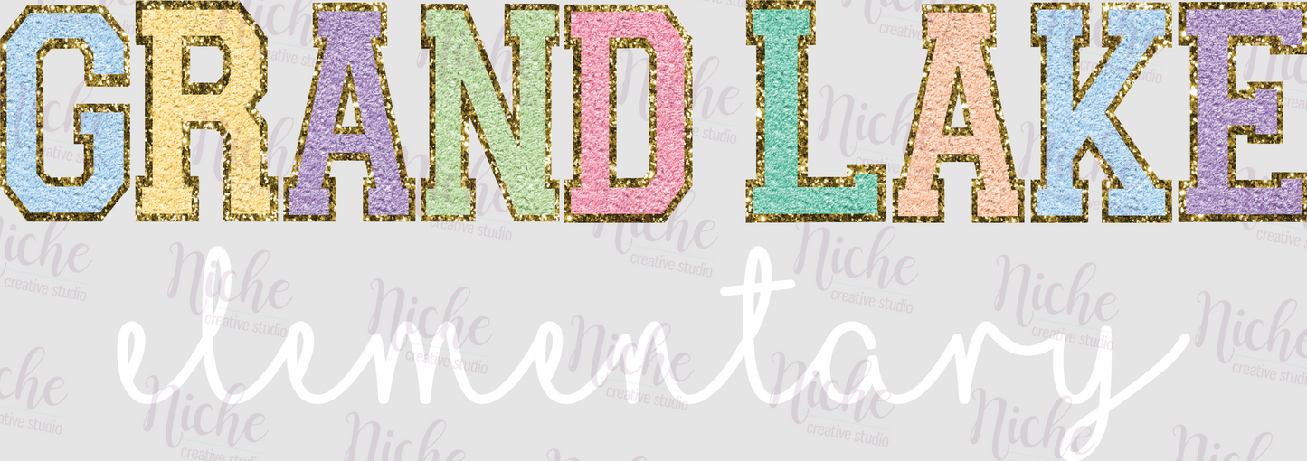 -DOO1824 Grand Lake Elem Faux Chenille Decal