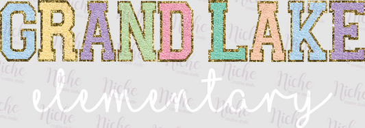-DOO1824 Grand Lake Elem Faux Chenille Decal