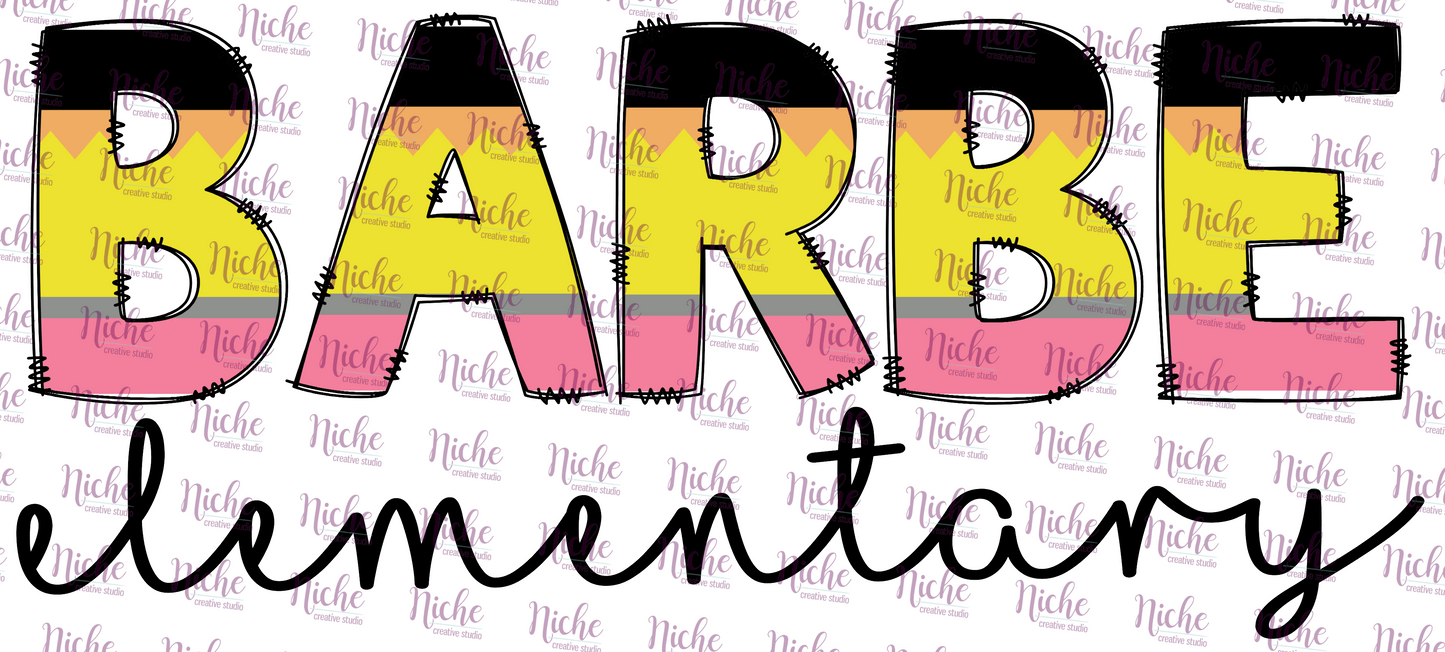 - DOO400 Pencil Barbe Elementary Decal