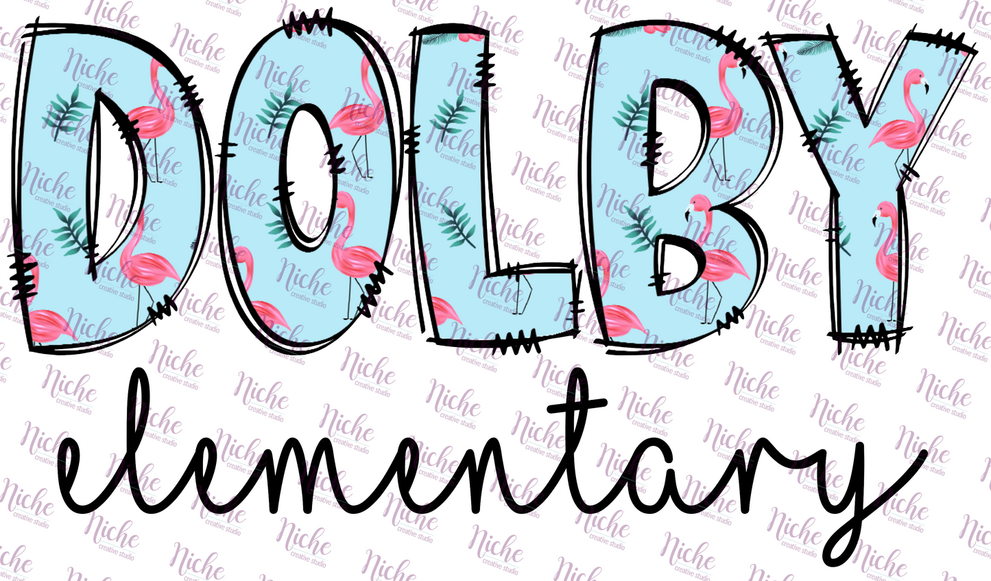 - DOO404 Flamingo Dolby Decal