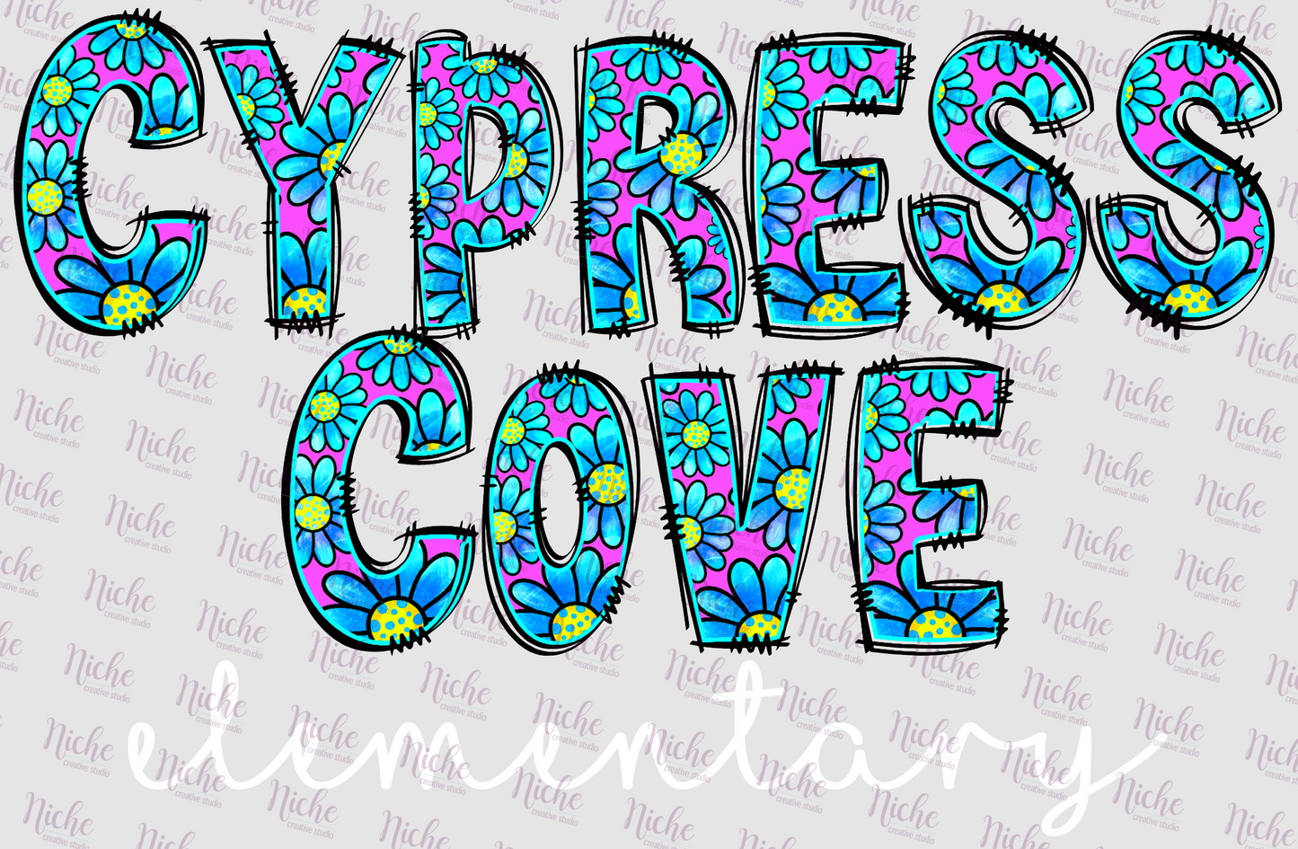 - DOO417 Neon Blue Cypress Cove Decal