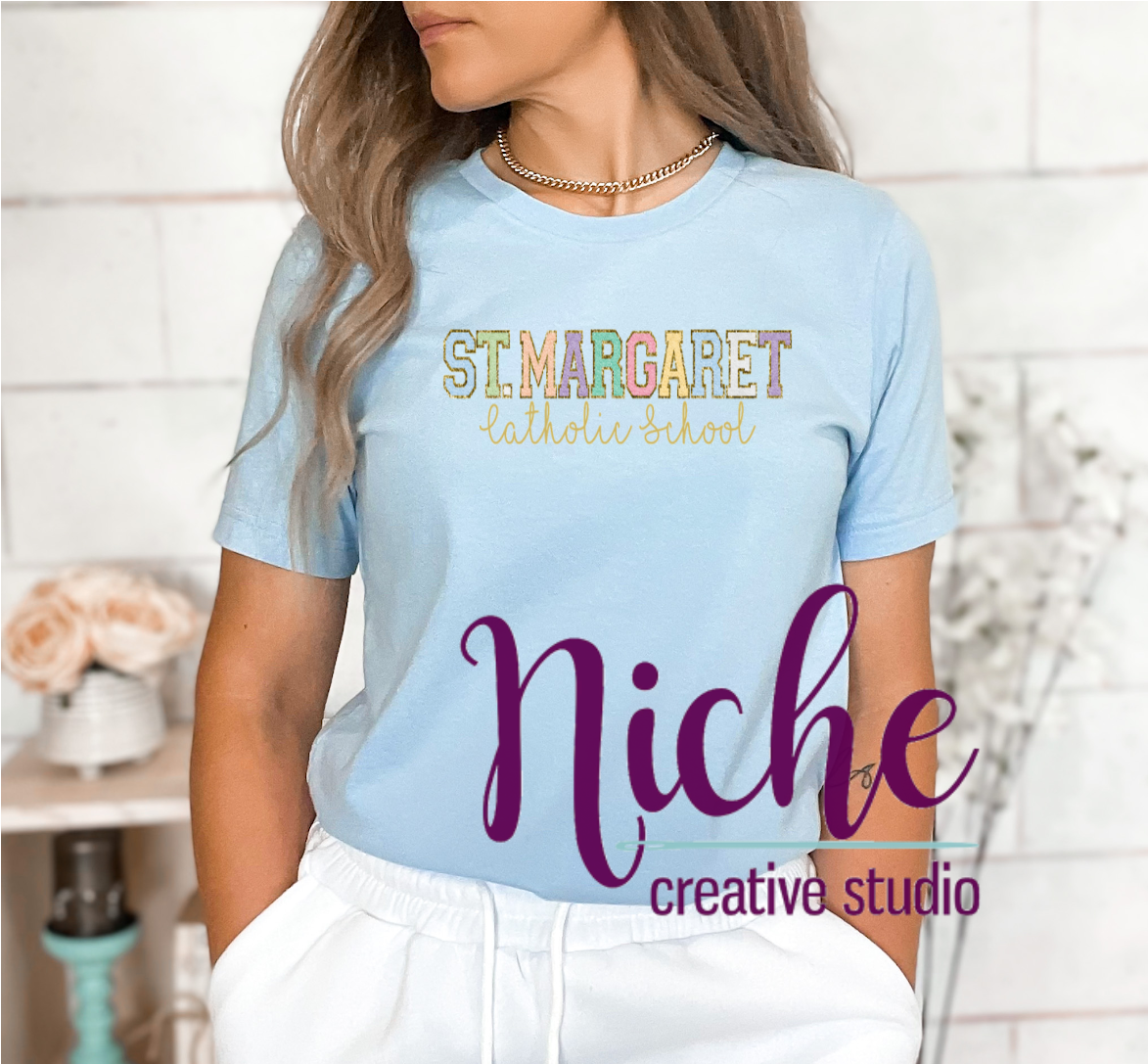 - DOO423 Chenille St. Margaret Catholic School Decal