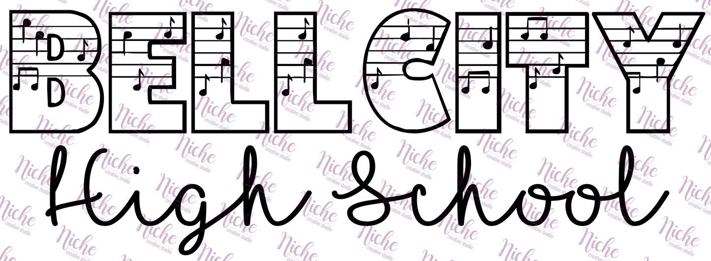 - DOO429 Music Bell City HS Decal