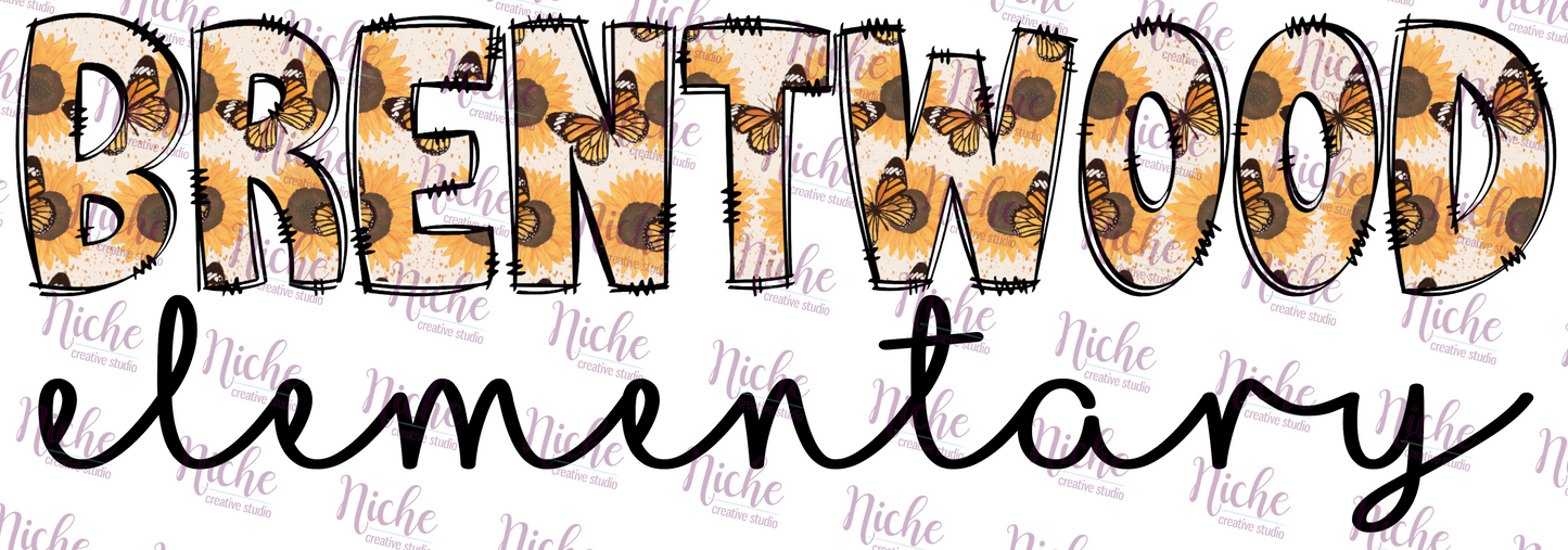 - DOO432 Sunflower and Butterfly Brentwood Decal