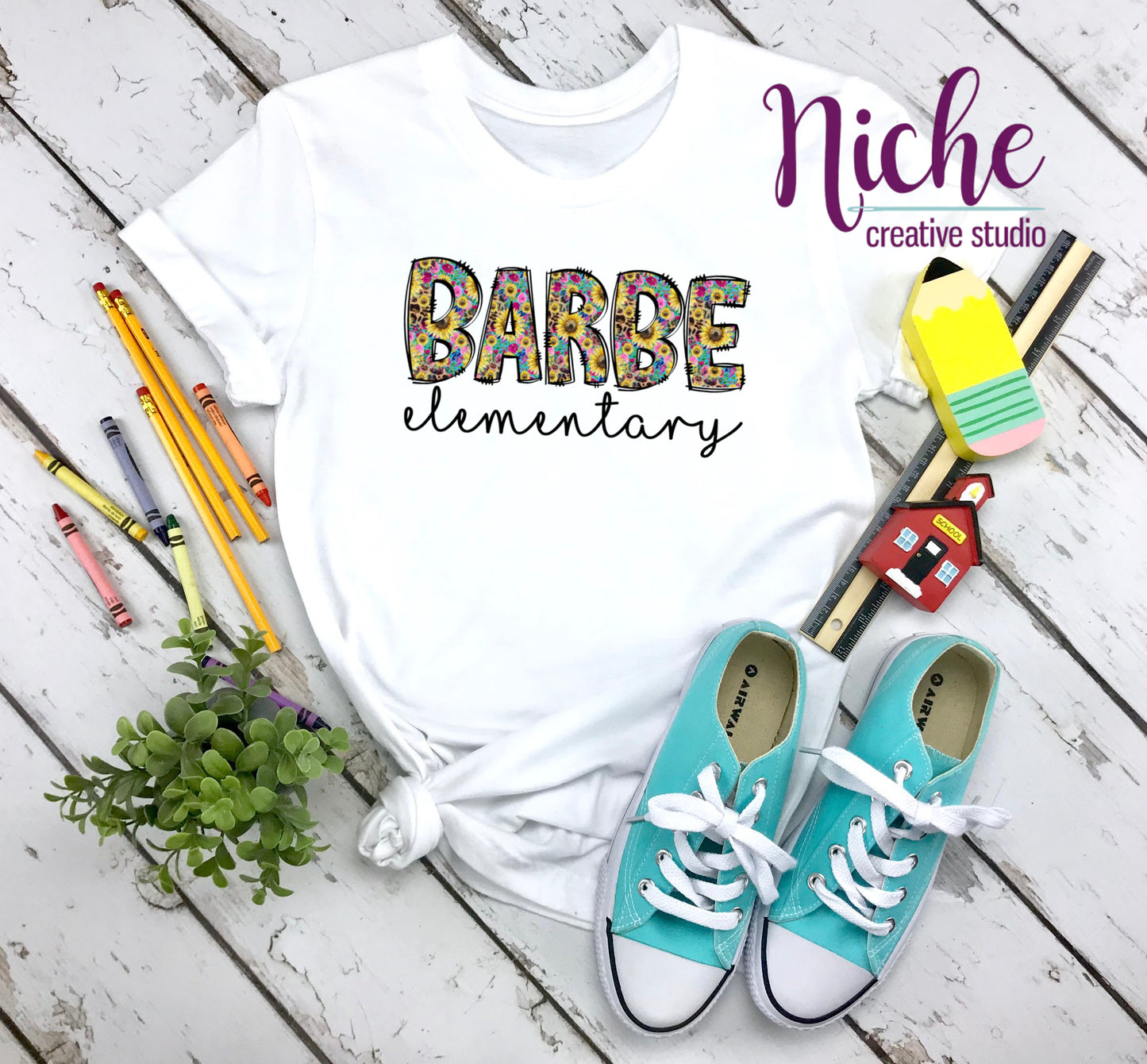 - DOO437 Sunflower and Roses Barbe Decal