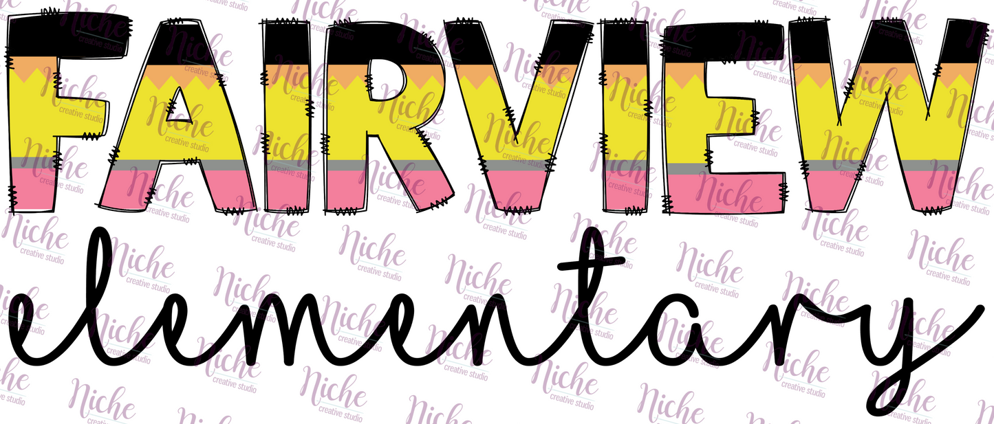 - DOO462 Pencil Fairview Elementary Decal