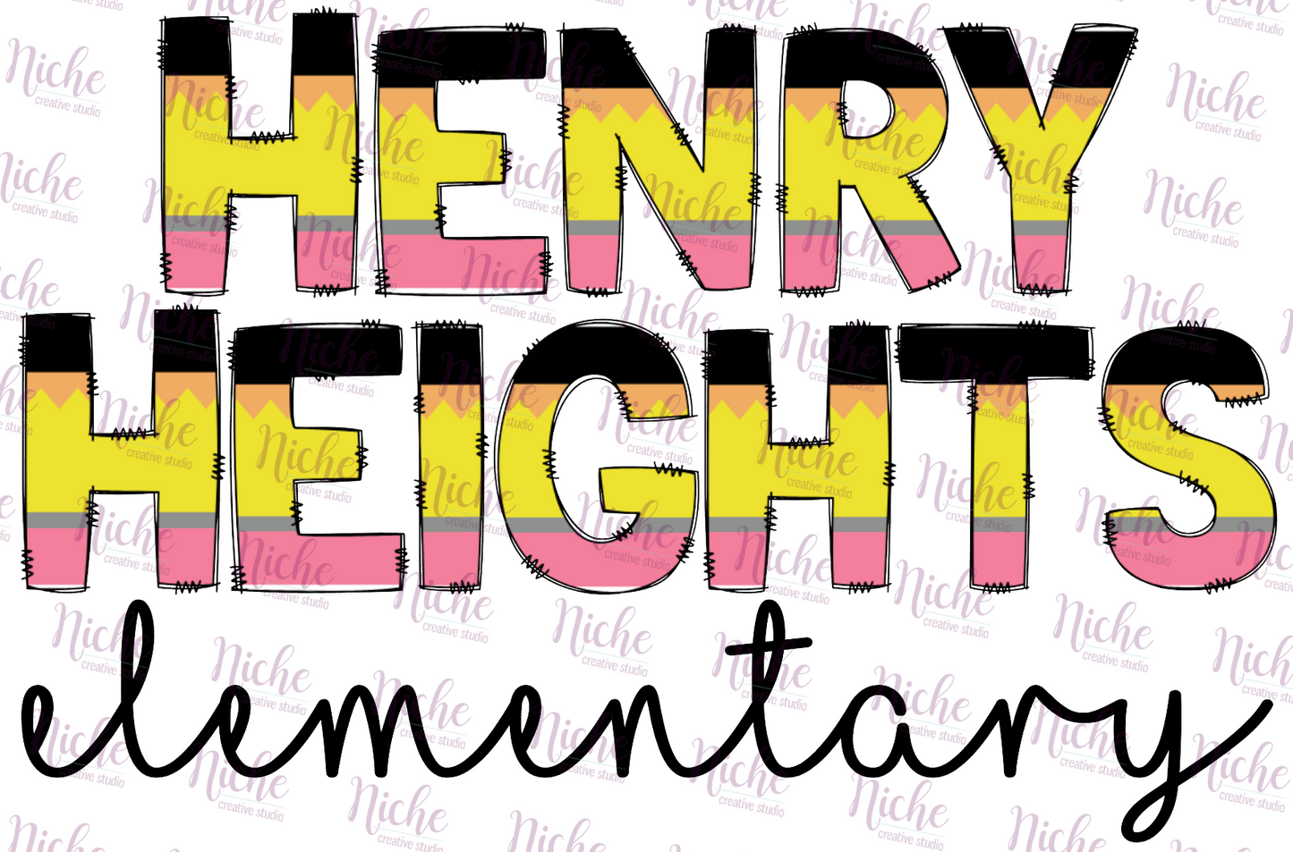 - DOO530 Pencil Henry Heights Decal