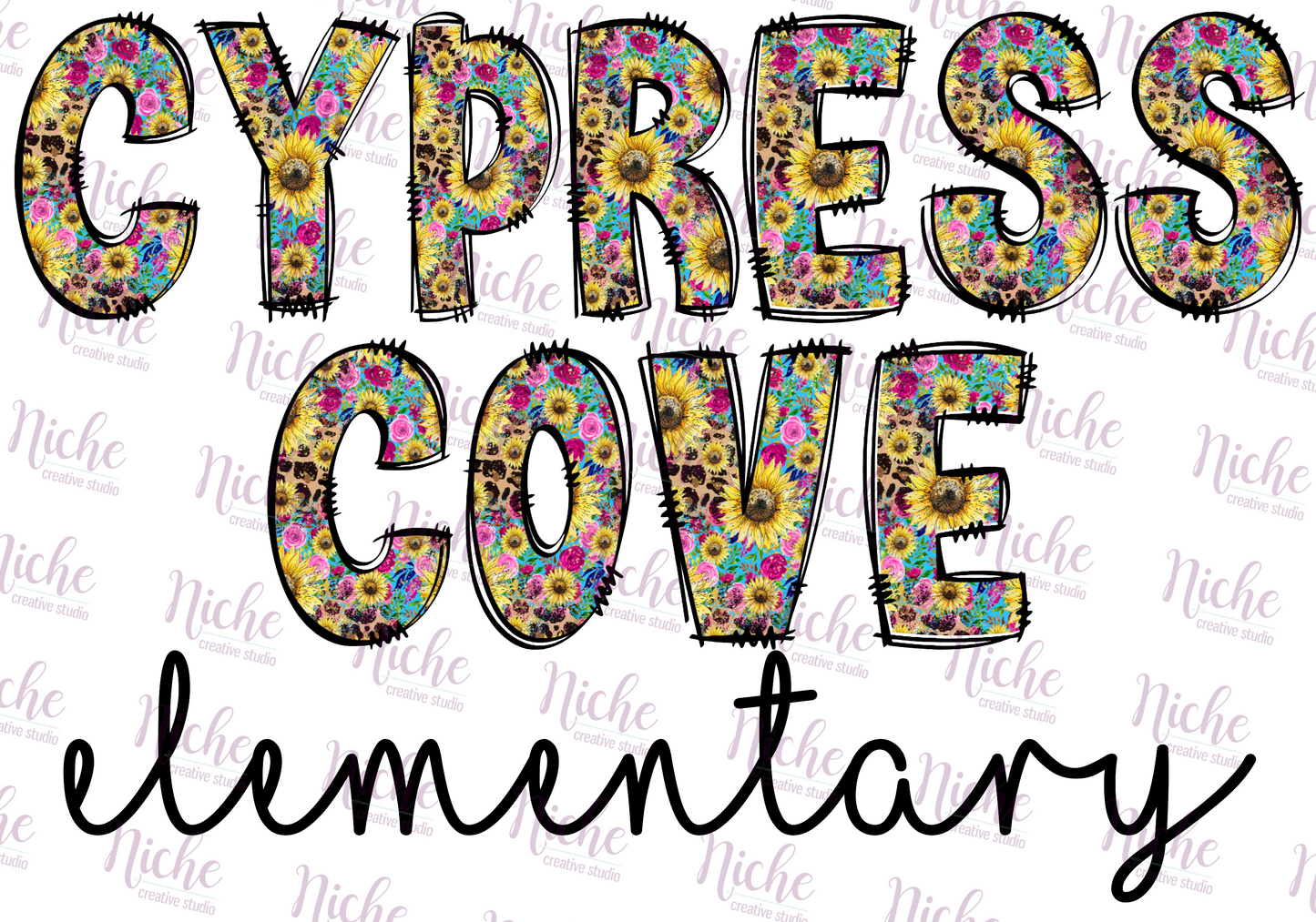 - DOO628 Cypress Cove Sunflower and Roses Decal