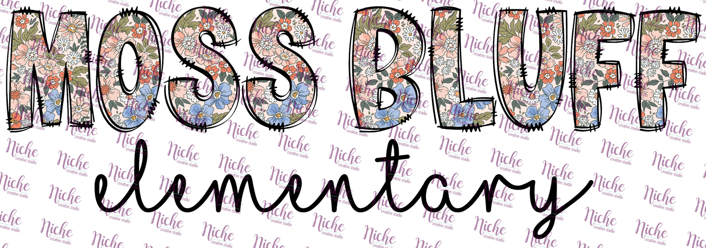 - DOO632 Retro Vintage Moss Bluff Elementary Decal