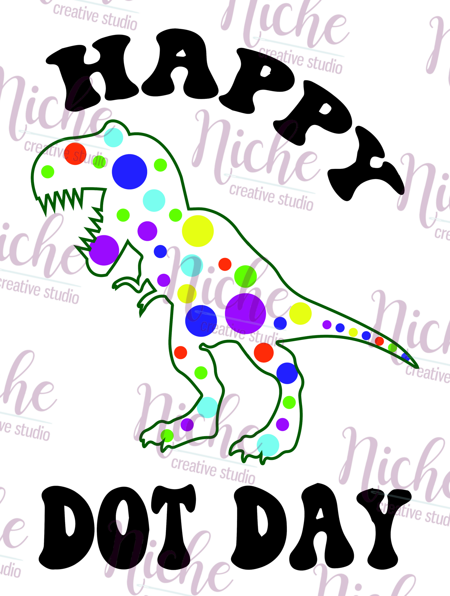 - DOT692 Happy Dot Day Dino Decal