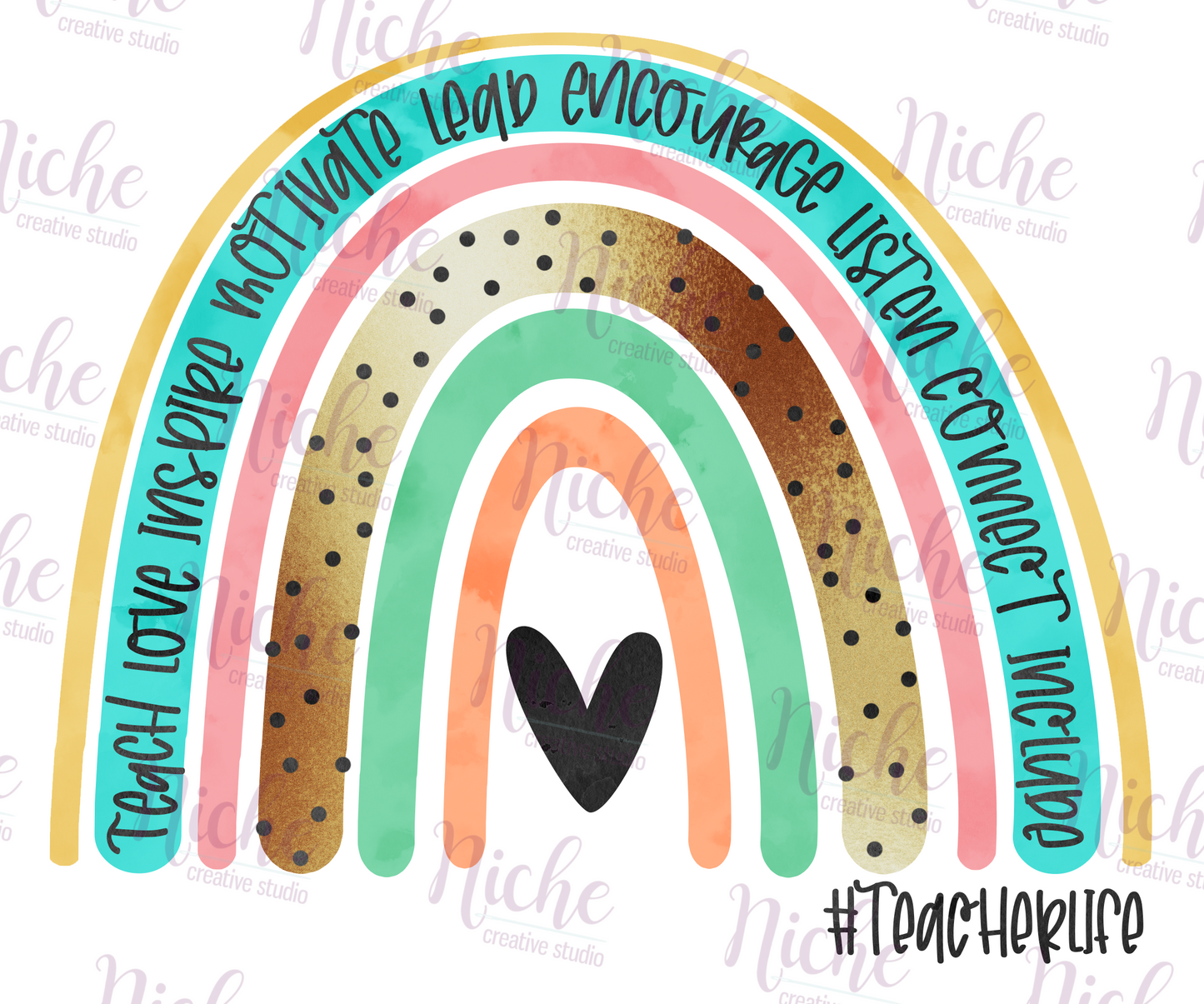 - DOT697 Dot Teacher Rainbow Decal