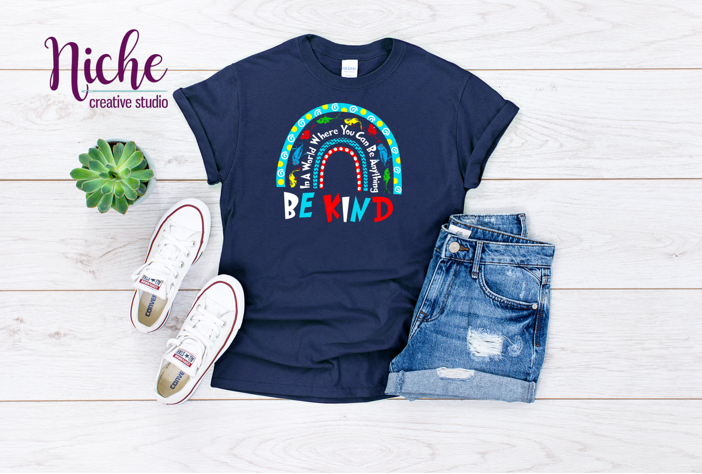 -DRS1346 Be Kind Rainbow Decal