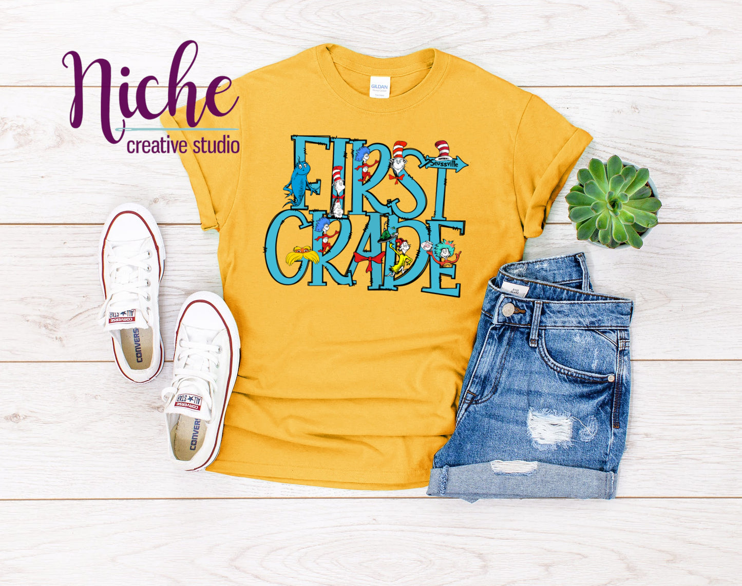 -DRS1351 First Grade Dr Seuss Decal