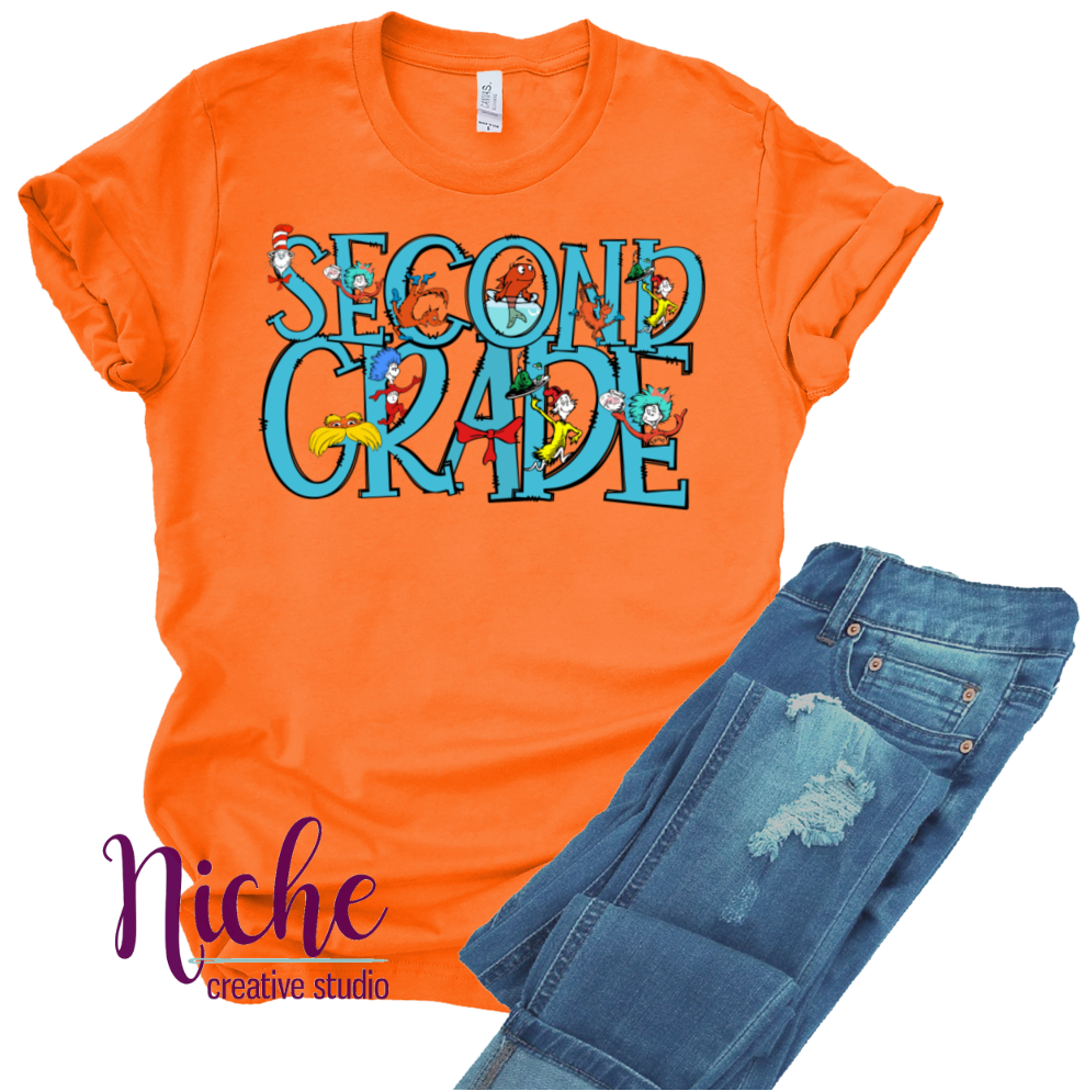 -DRS1352 Second Grade Dr Seuss Decal