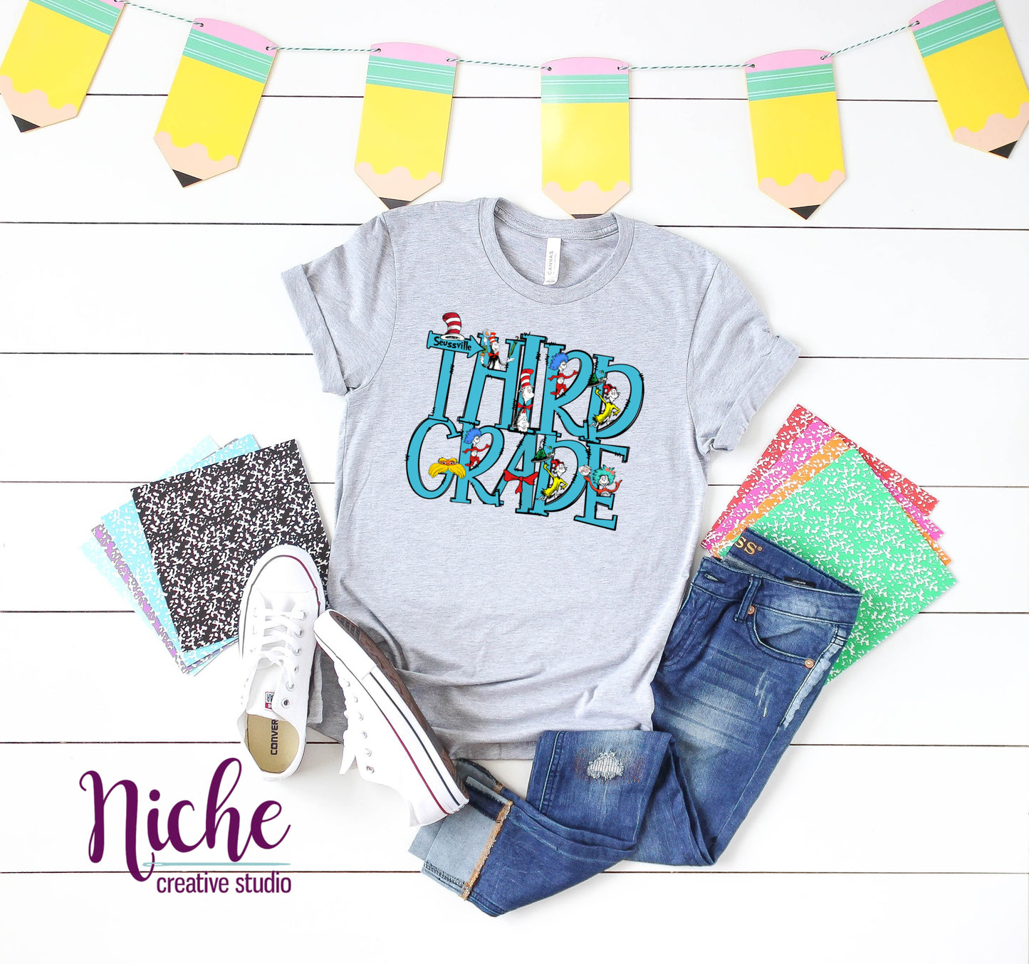 -DRS1353 Third Grade Dr Seuss Decal