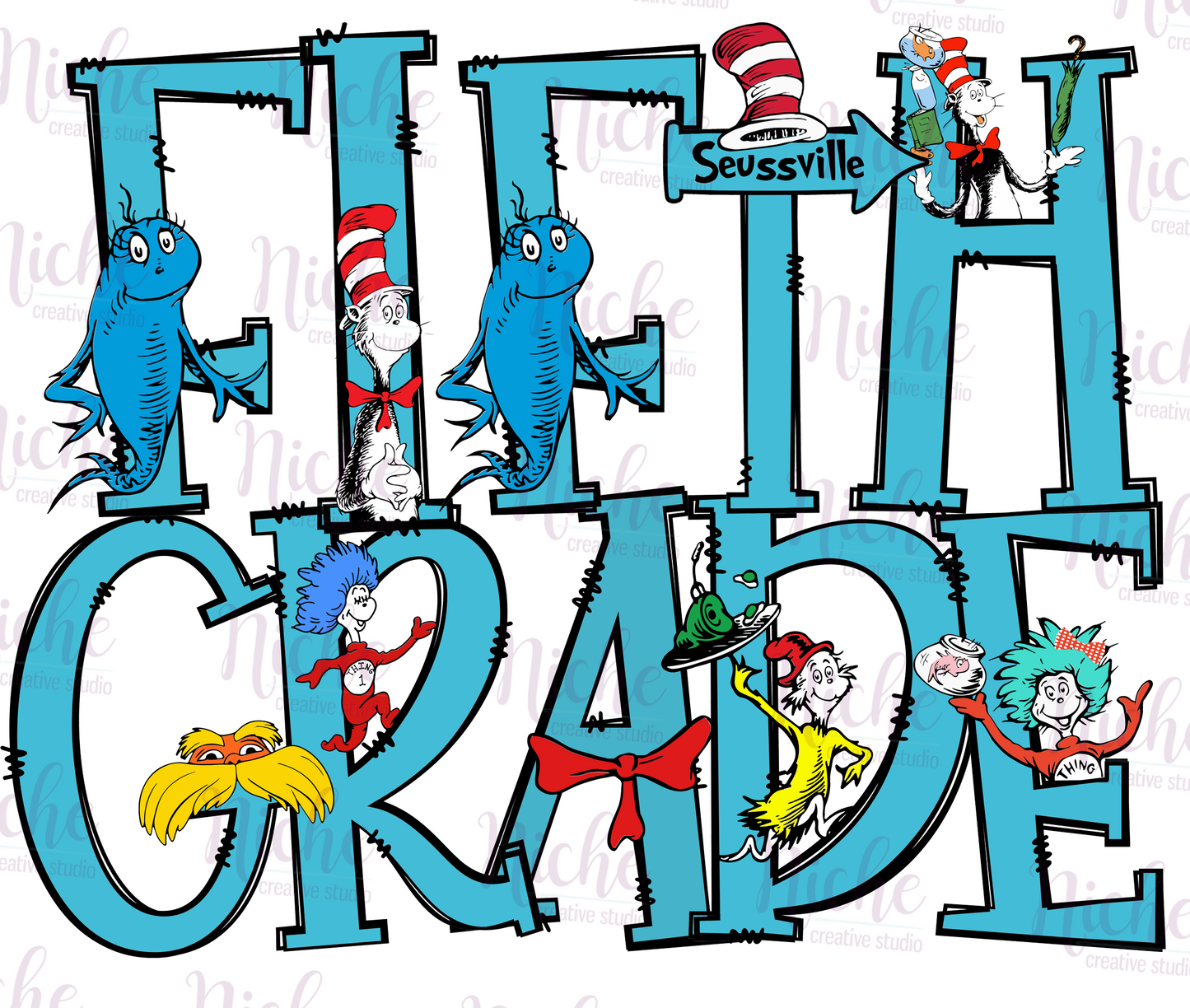 -DRS1355 Fifth Grade Dr Seuss Decal