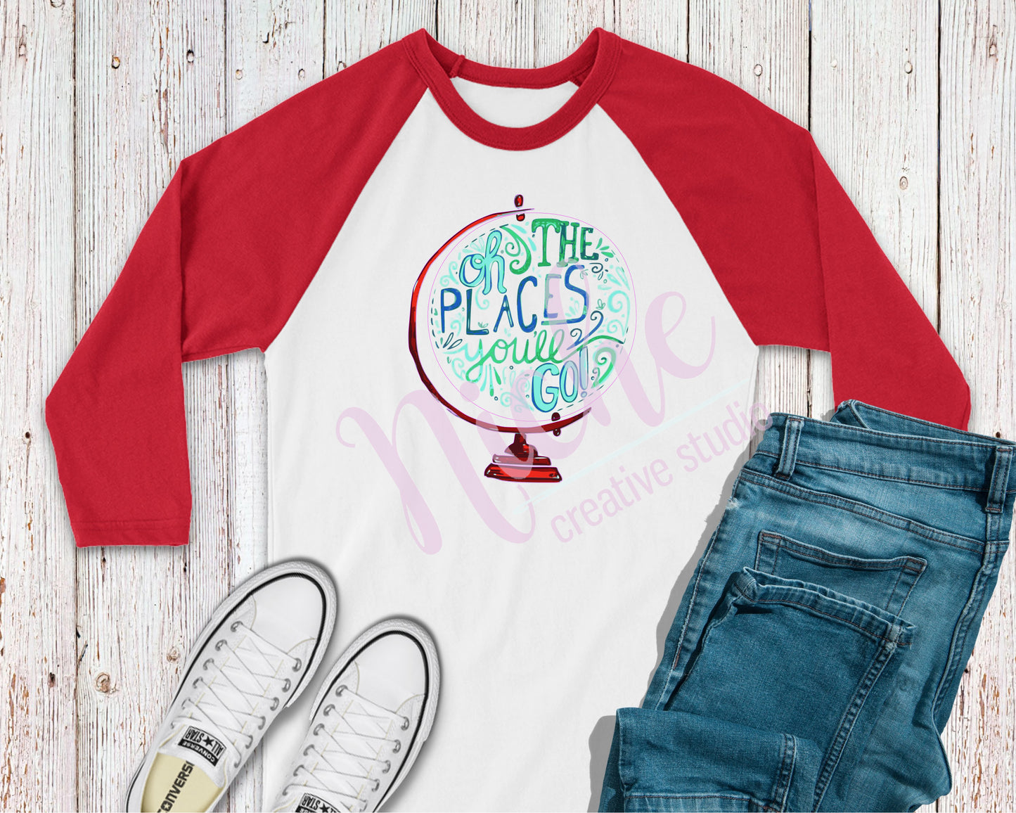 -DRS1387 Oh the Places Globe Decal