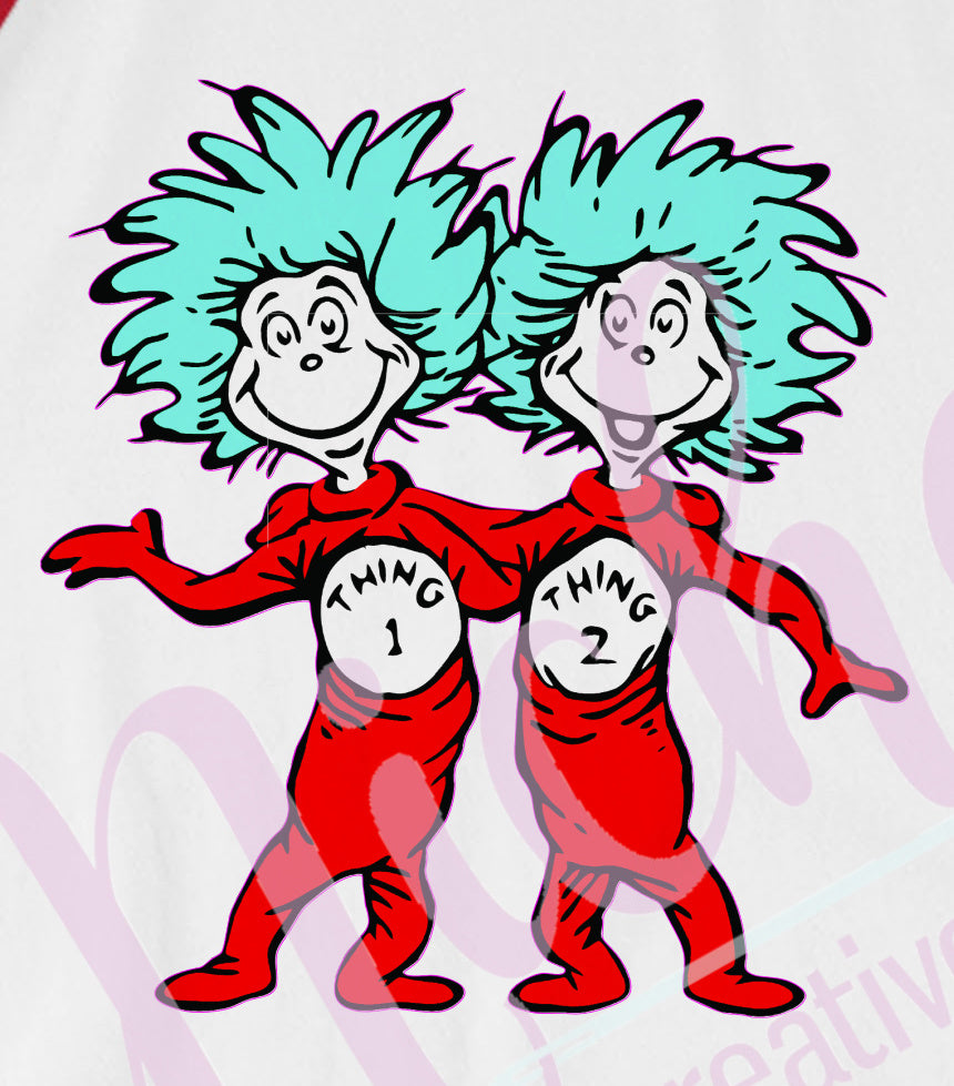 -DRS1389 Thing 1 and Thing 2 Decal