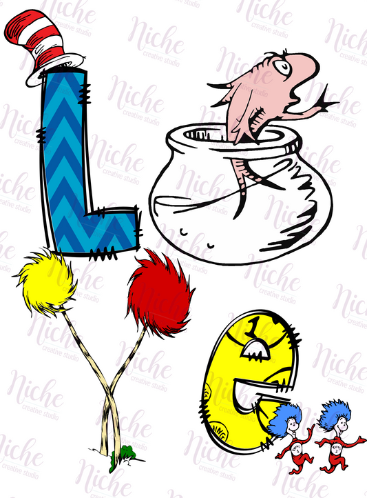 -DRS1396 Love Dr Seuss Decal
