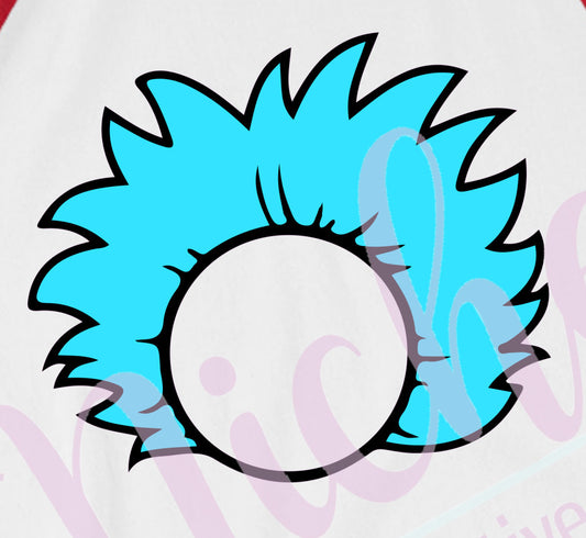 -DRS1405 Thing Hair Monogram Decal