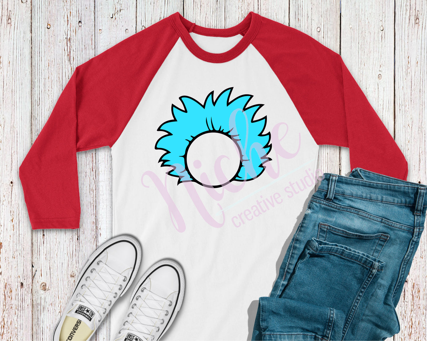 -DRS1405 Thing Hair Monogram Decal