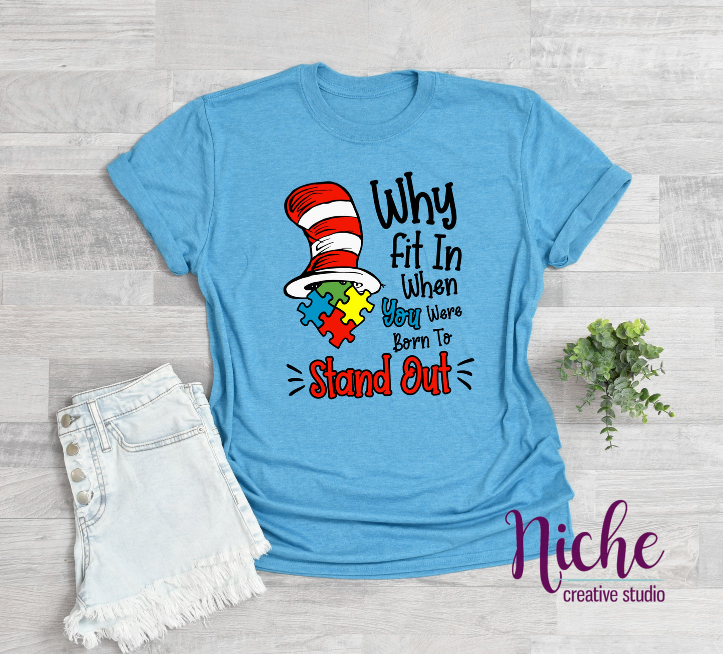 -DRS1630 Why Fit in Puzzle Pieces Decal