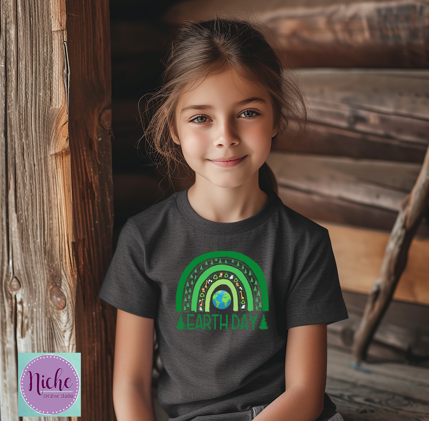 -EAR2897 Earth Day Rainbow Decal