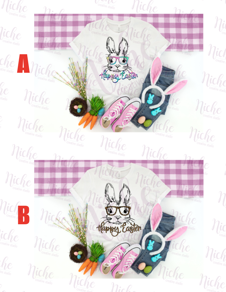 -EAS1678 Bunny Glasses Decal