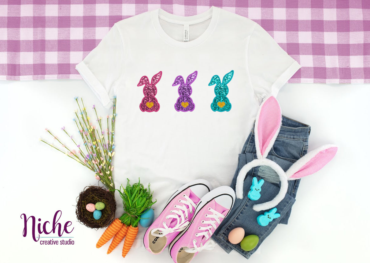 -EAS1694 Faux Sequin Easter Decal