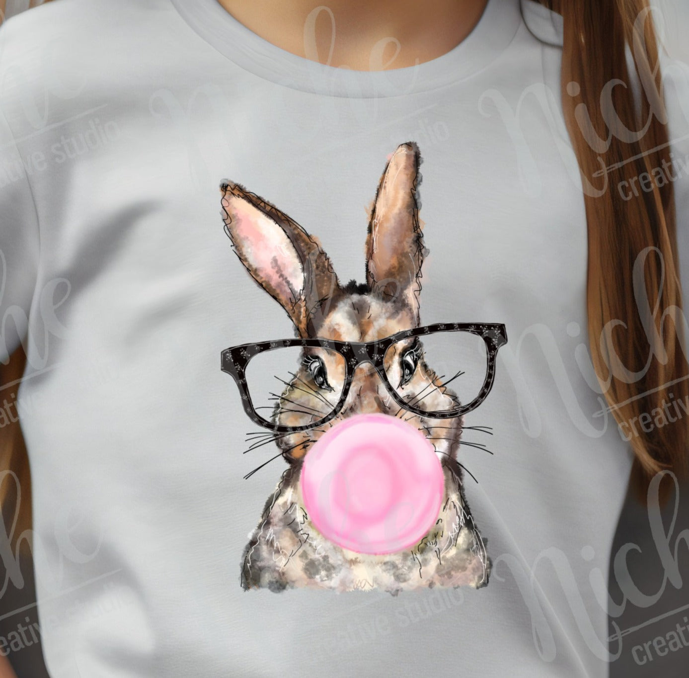 -EAS1727 Bunny Bubble Decal