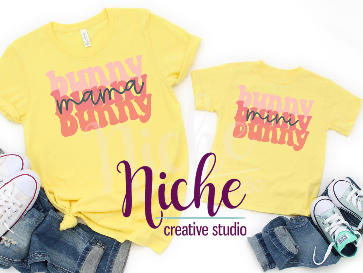 -EAS2519 Mama Bunny Mini Bunny Decal