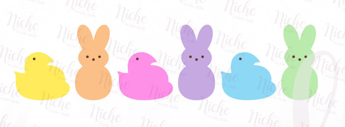 -EAS2525 Easter Marshmallow Peeps Decal