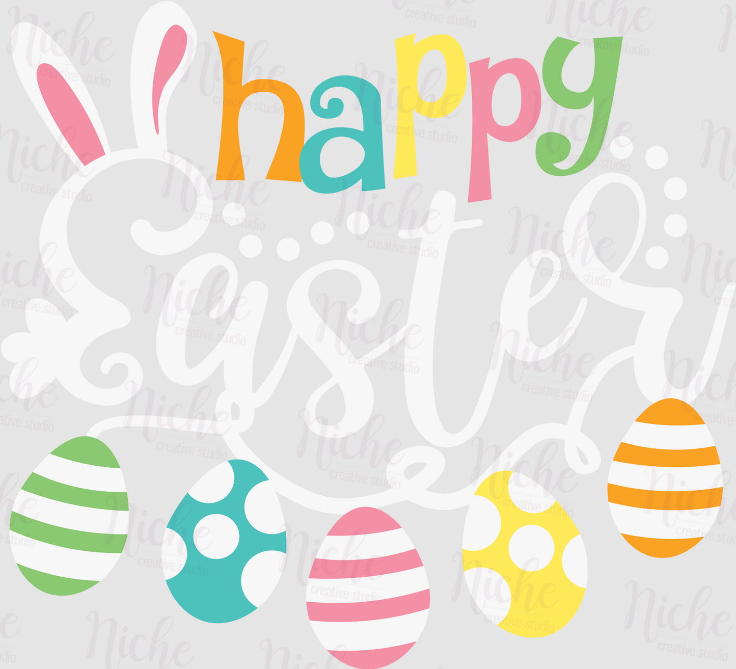 -EAS2534 Happy Easter Decal