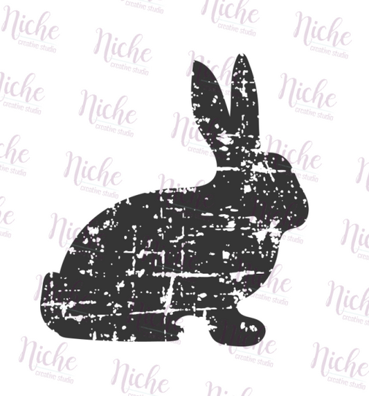 -EAS5008 Distressed Bunny Decal