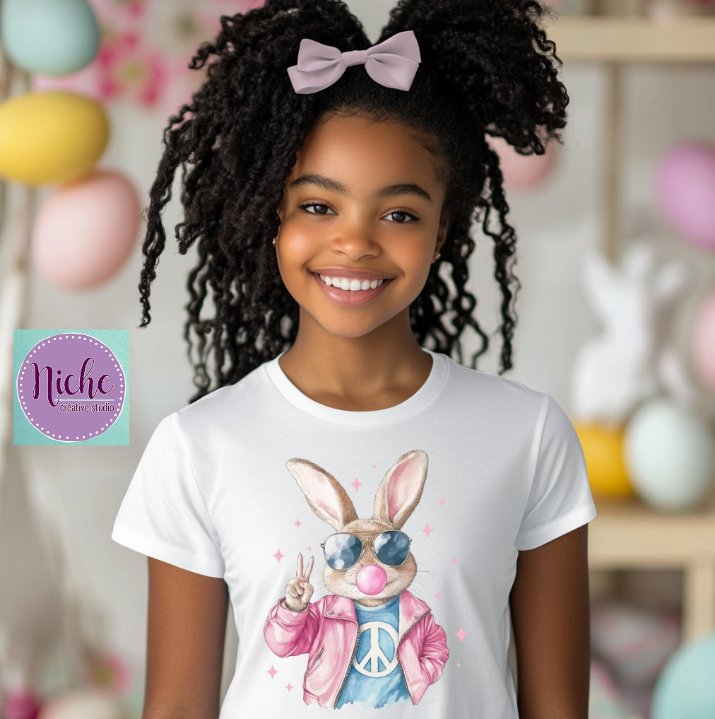 -EAS8097 Retro Easter Bunny Decal