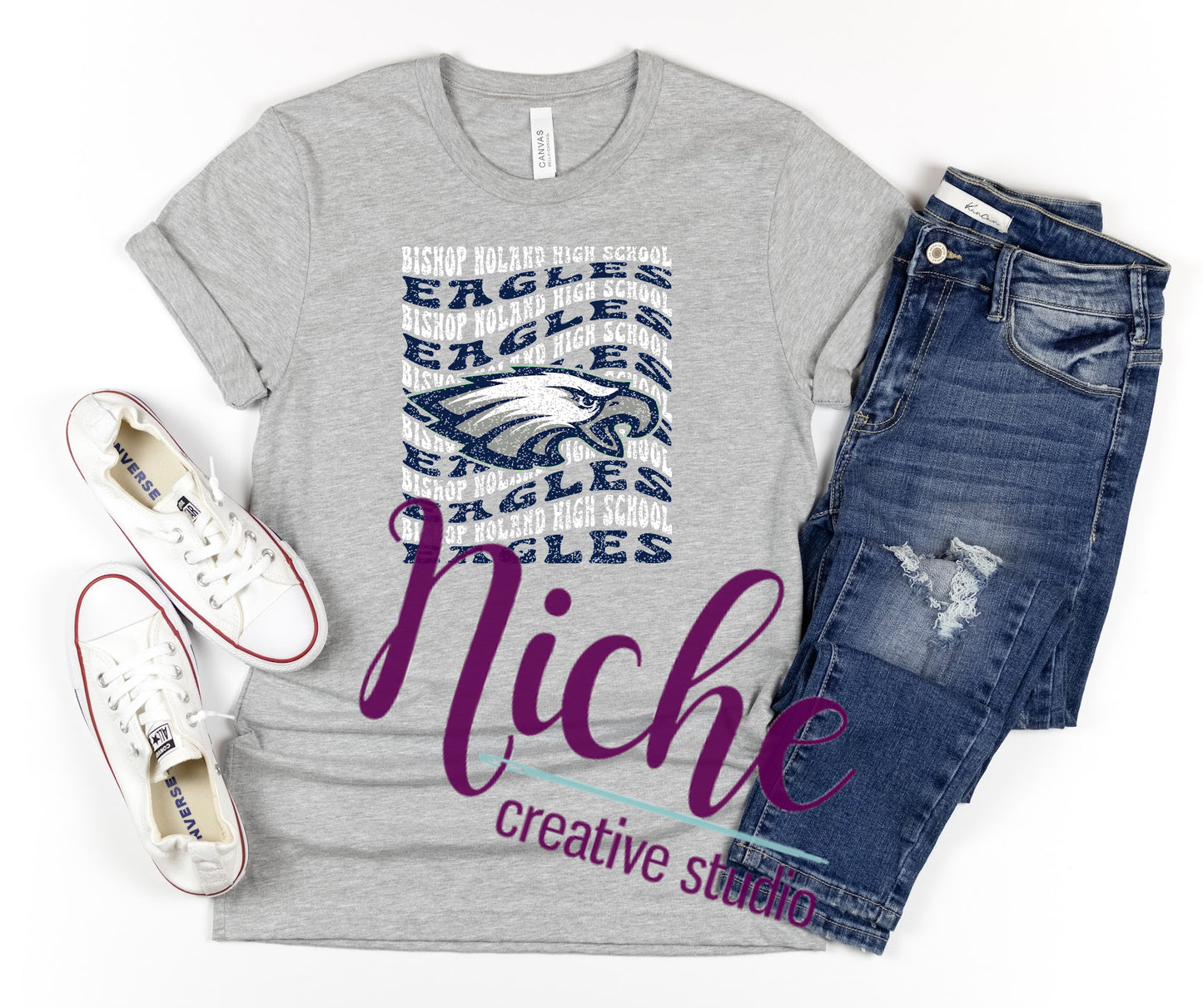 - EDS501 Bishop Noland Eagles Navy White Decal