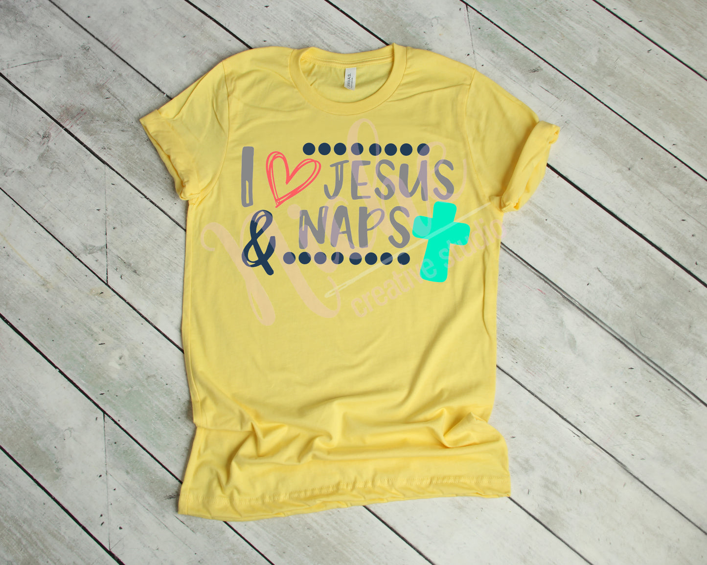 -FAI1468 I Love Jesus and Naps Decal
