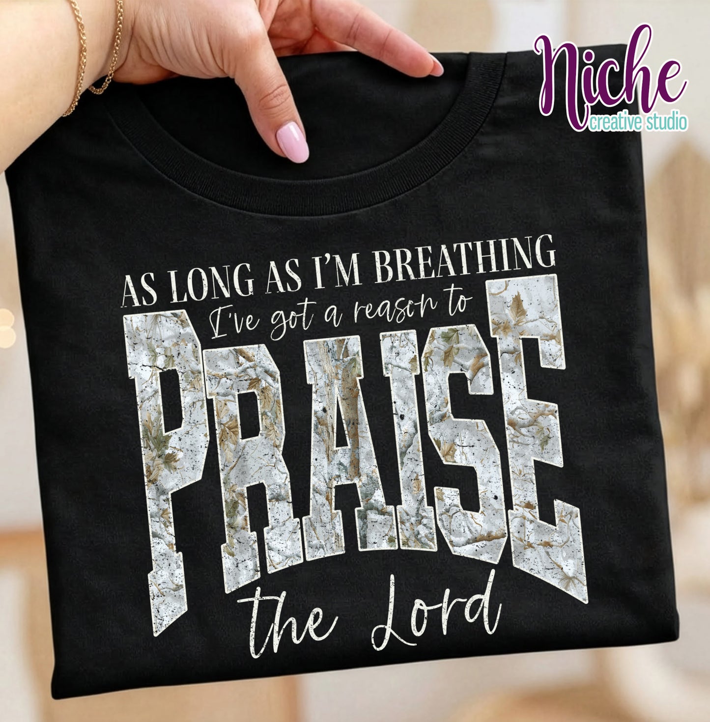 -FAI8574 Praise The Lord Cam Decal
