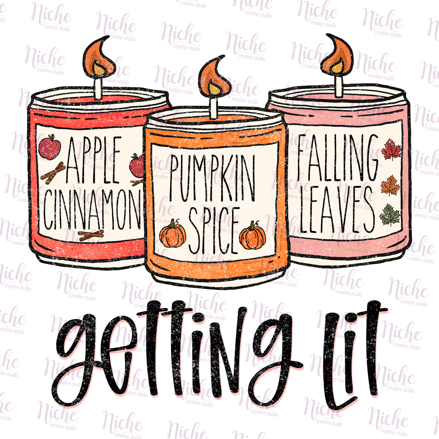 -FAL798 Get Lit Candle Decal