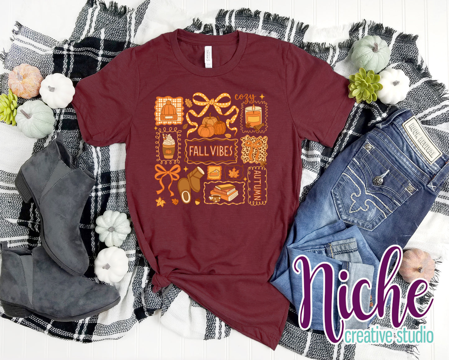 -FAL8440 Cozy Season Fall Vibes Decal