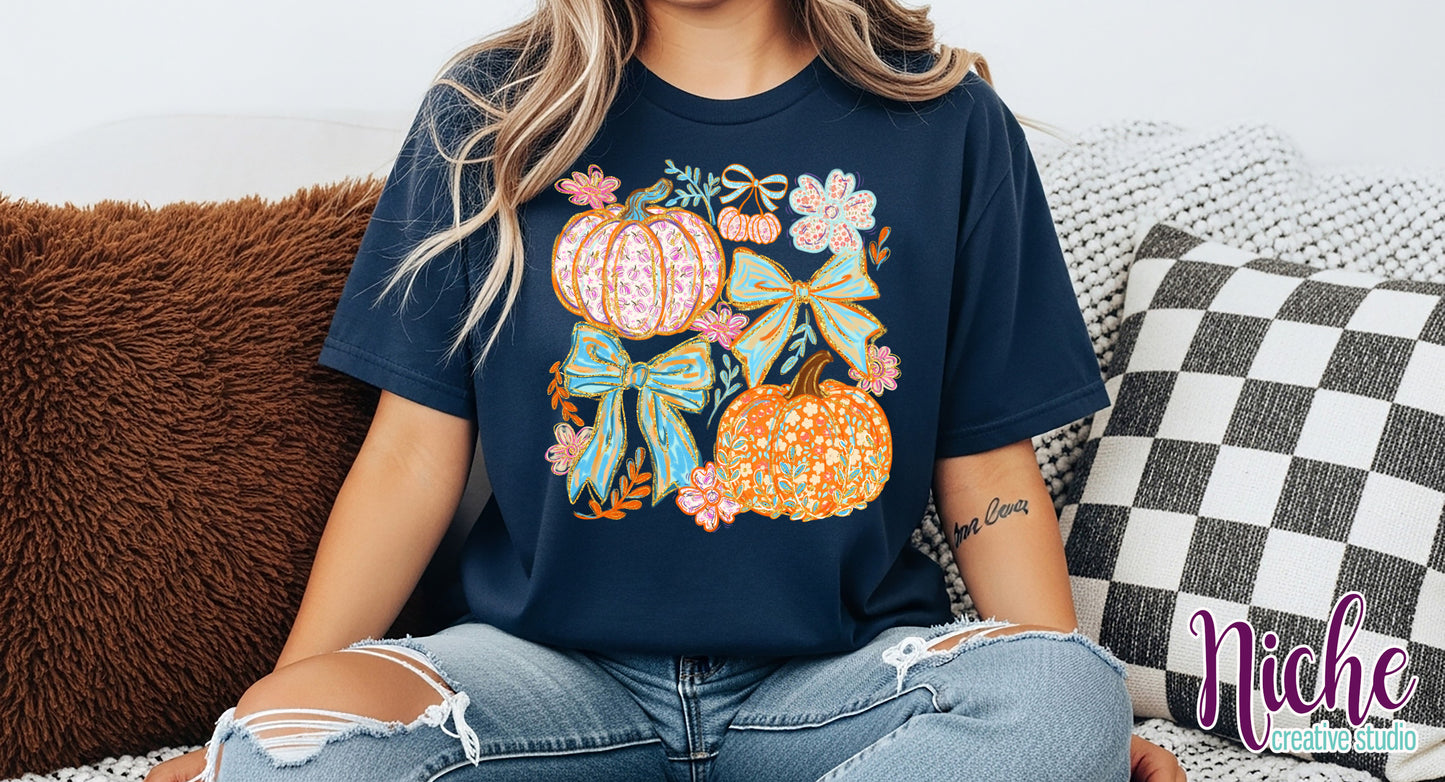 -FAL8441 Glitter Pumpkin Decal