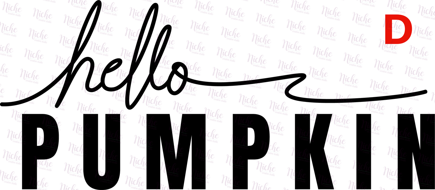 -FAL877 Hello Pumpkin Decal