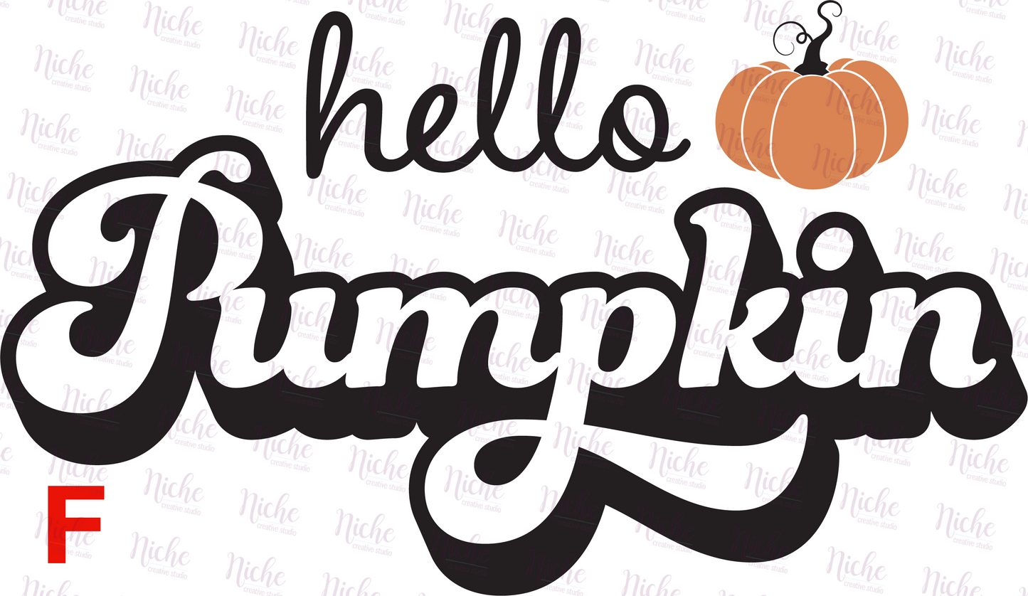 -FAL877 Hello Pumpkin Decal