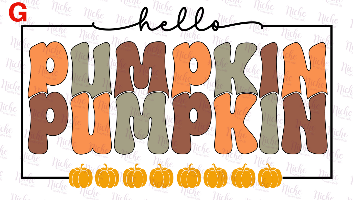 -FAL877 Hello Pumpkin Decal