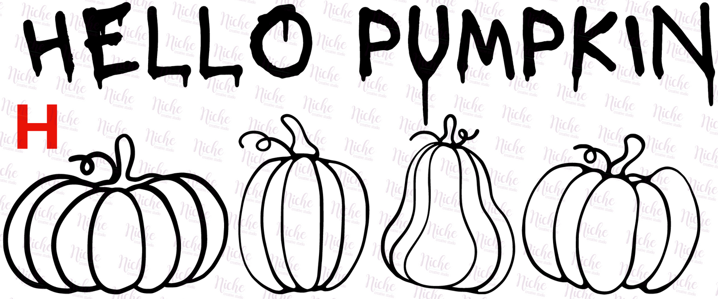 -FAL877 Hello Pumpkin Decal