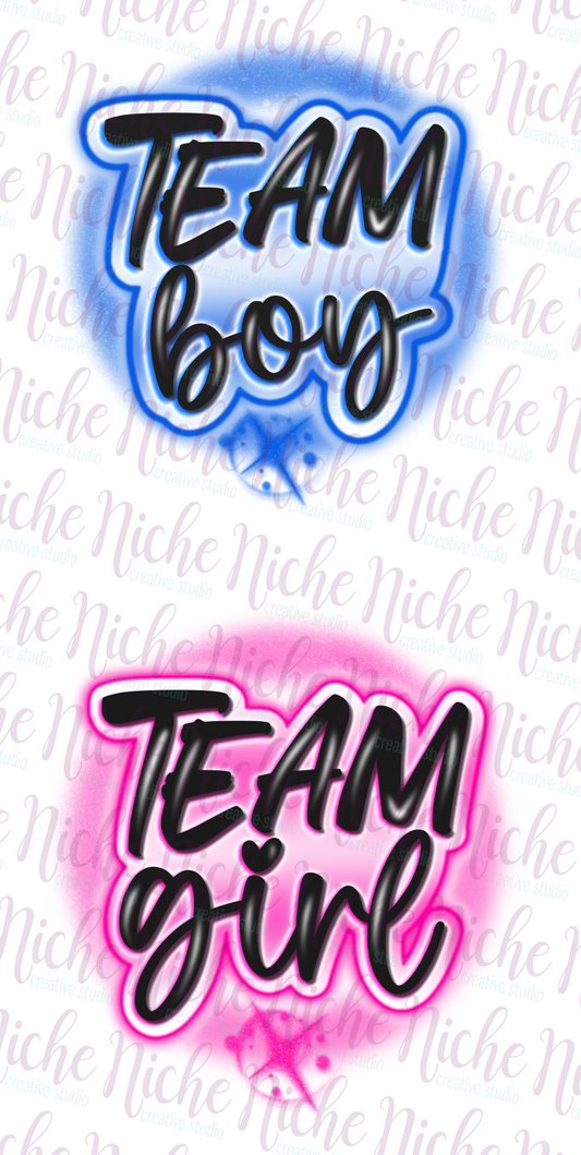 -FAM8288 Team Girl or Boy Decal