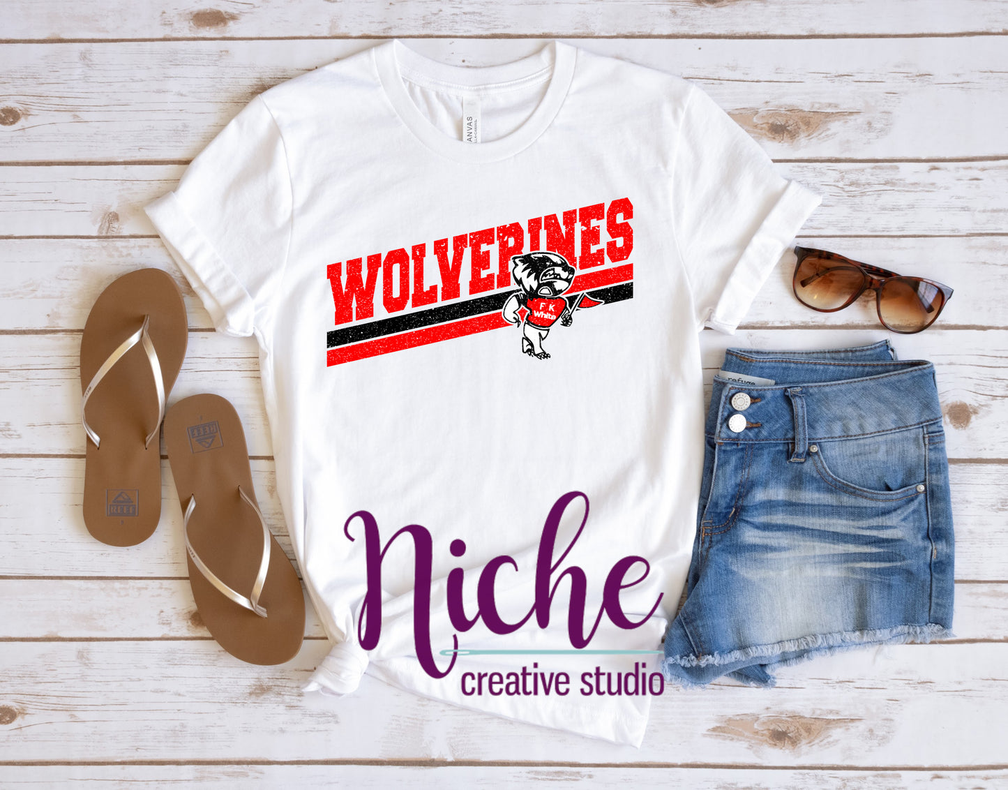 -FKW5106 FK White Wolverines Decal