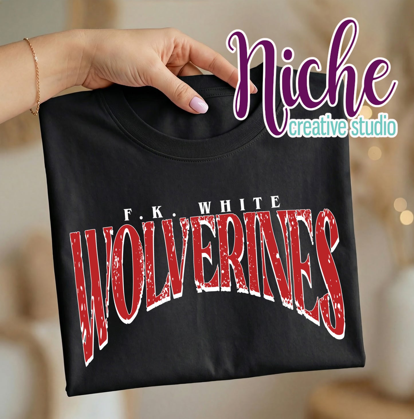 -FKW8004 FK White Wolverines Decal
